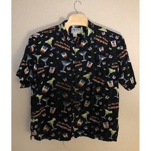 Big Dogs Hawaiian Shirt Cocktails Hurricanine‎ Dogarita Mens 3XL  Aloha